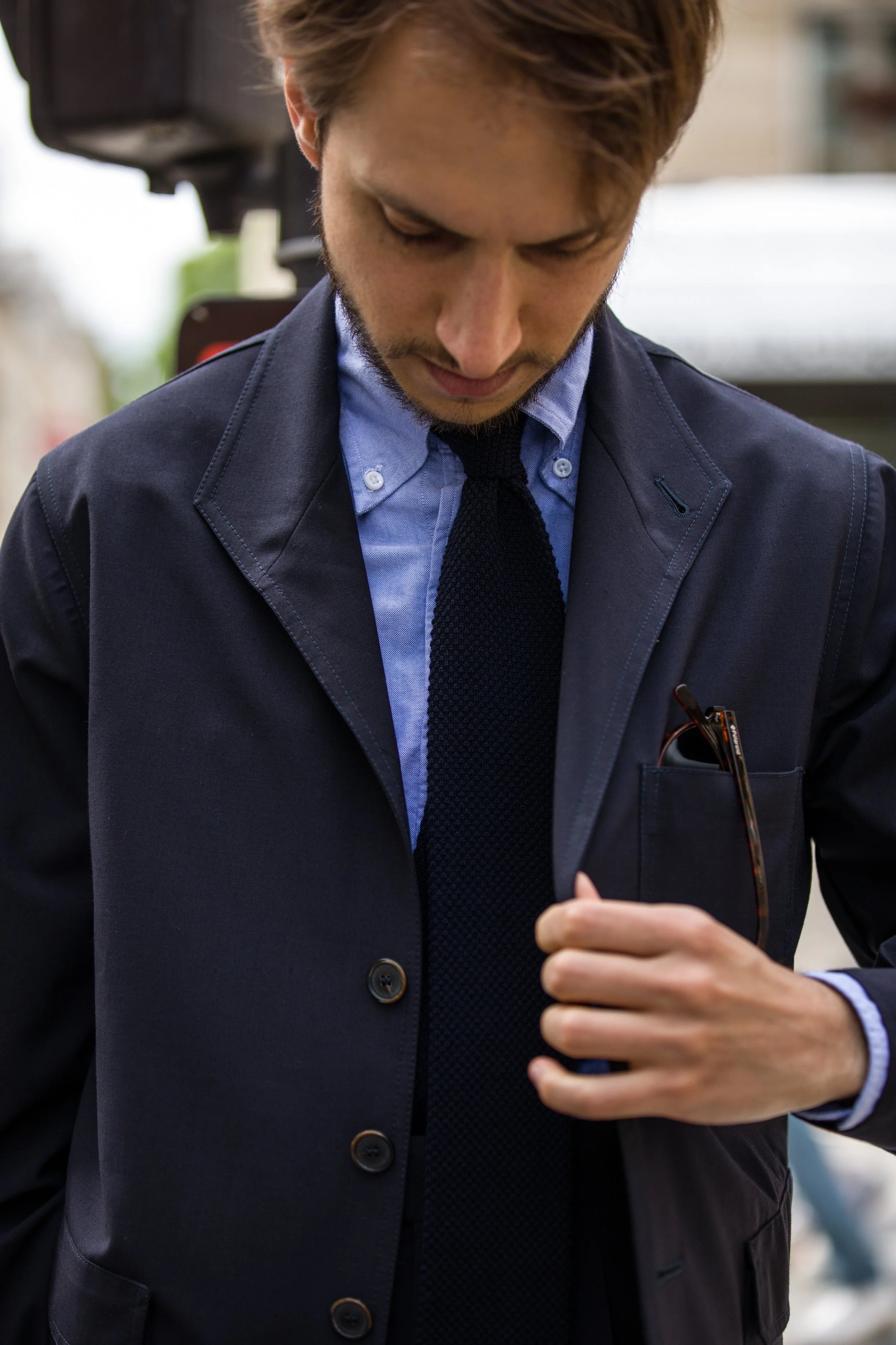 B*d様 Justo Gimeno TEBA JAKCKET Tomorrowl Justo Gimeno Navy Linen Teba Jacket (NOS) HKD 3,575 USD 461 Size